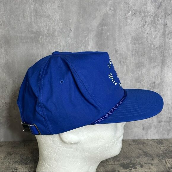 VTG Lafayette Wire Production Inc Blue Adjustable Strapback Hat OS - Picture 7 of 12